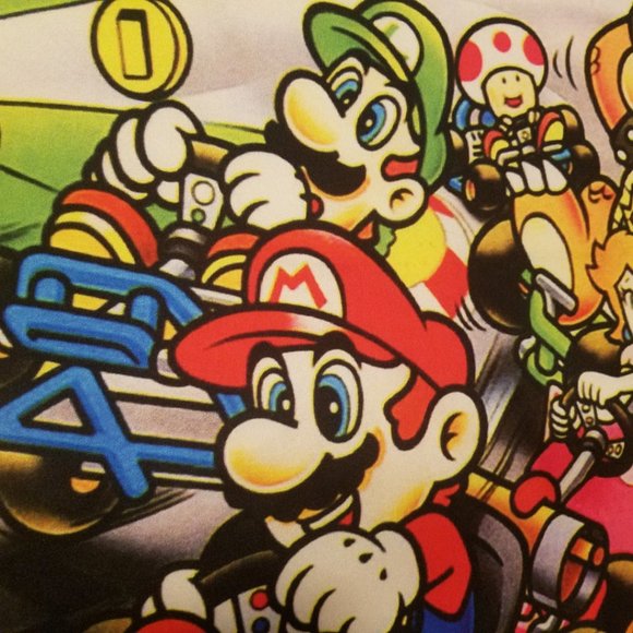 Super Mario Kart 2x3 foot tapestry / Super Nintendo banner wall flag game room - Picture 4 of 10